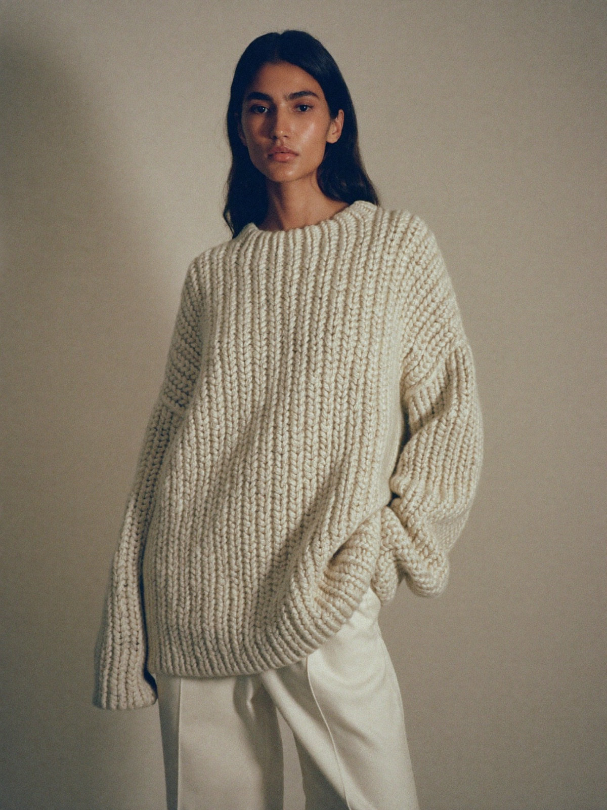 Knitwear — undyed wool sweaters